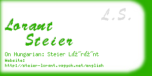 lorant steier business card